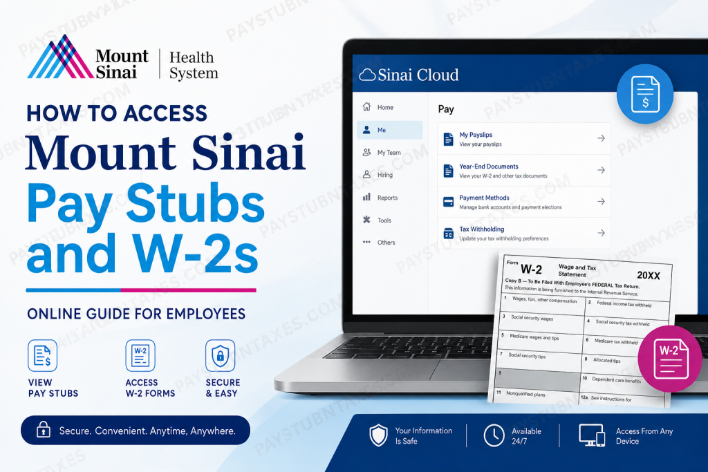 How to Access Mount Sinai Pay Stubs and W-2s Online