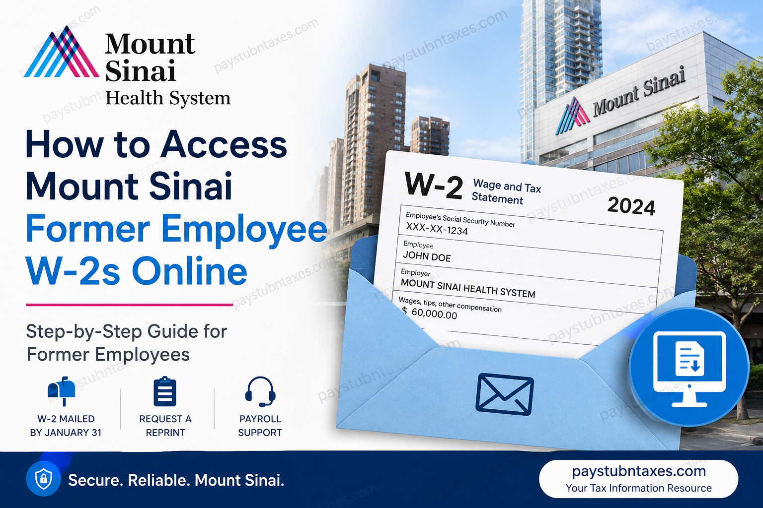 How to Access Mount Sinai Former Employee W-2s Online