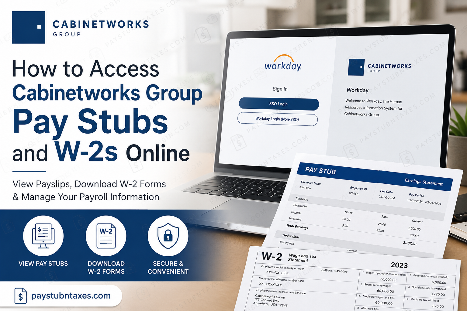 How to Access Cabinetworks Group Pay Stubs and W-2s Online