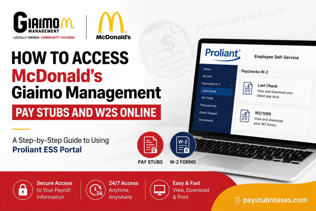 How to Access McDonald’s Giaimo Management Pay Stubs and W2s