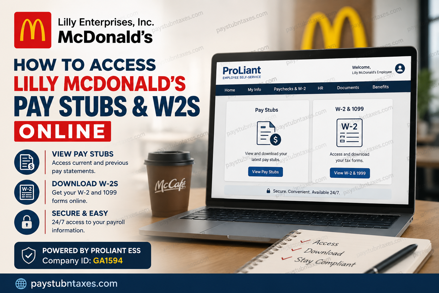 How to Access Lilly McDonald’s Pay Stubs and W-2s Online