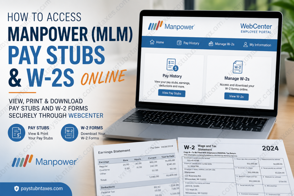 How to Access Manpower (MLM) Pay Stubs and W-2s Online