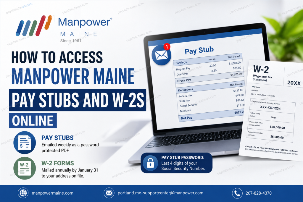 How to Access Manpower Maine Pay Stubs and W-2s Online