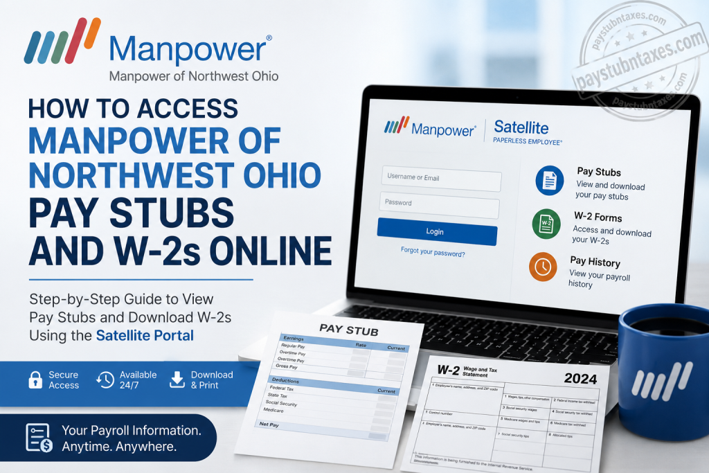 How to Access Manpower Northwest Ohio Pay Stubs & W2s Online