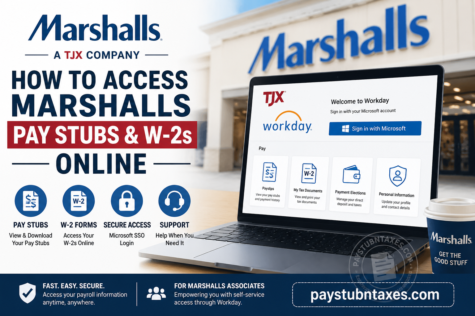 How to Access Marshalls Pay Stubs and W-2s Online