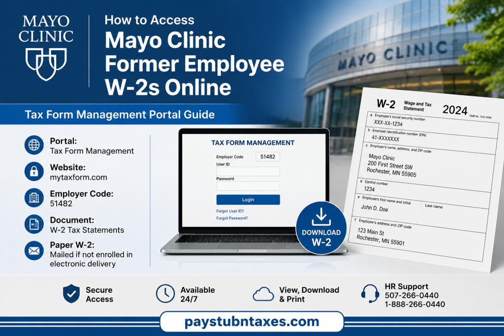 How to Access Mayo Clinic Former Employee W-2s Online