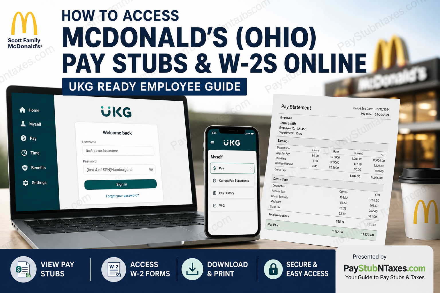 How to Access McDonald’s (Ohio) Pay Stubs and W-2s Online