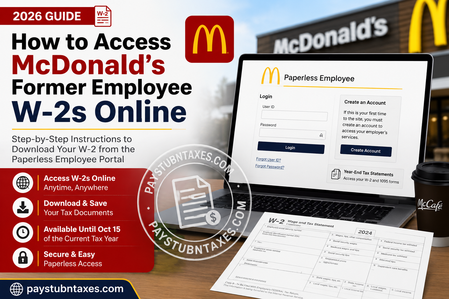 How to Access McDonald’s Former Employee W-2s Online