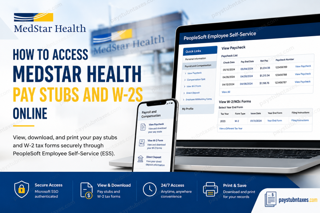 How to Access MedStar Health Pay Stubs and W-2s Online