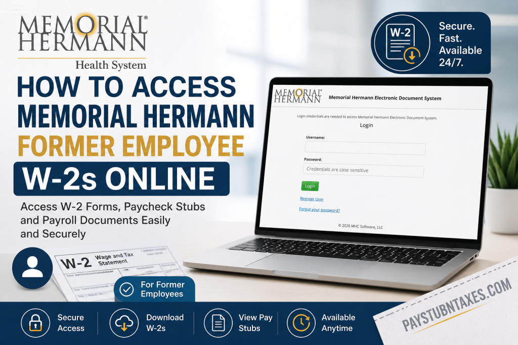 How to Access Memorial Hermann Former Employee W-2s Online
