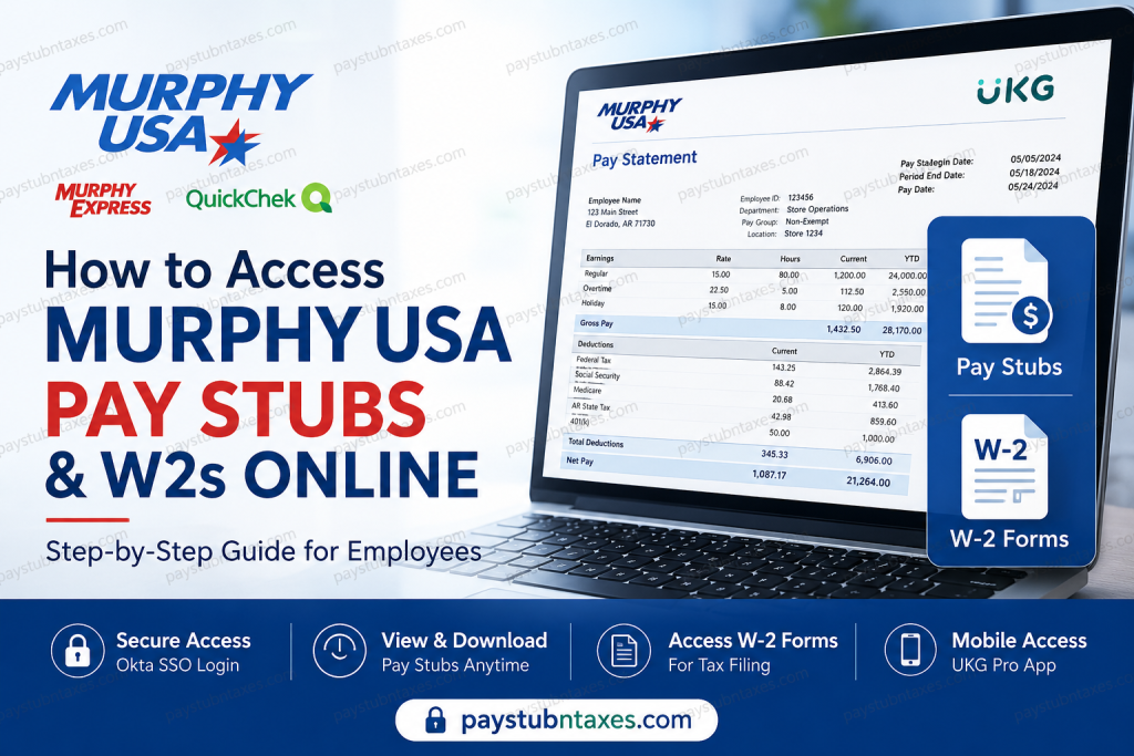 How to Access Murphy USA Pay Stubs and W-2s Online