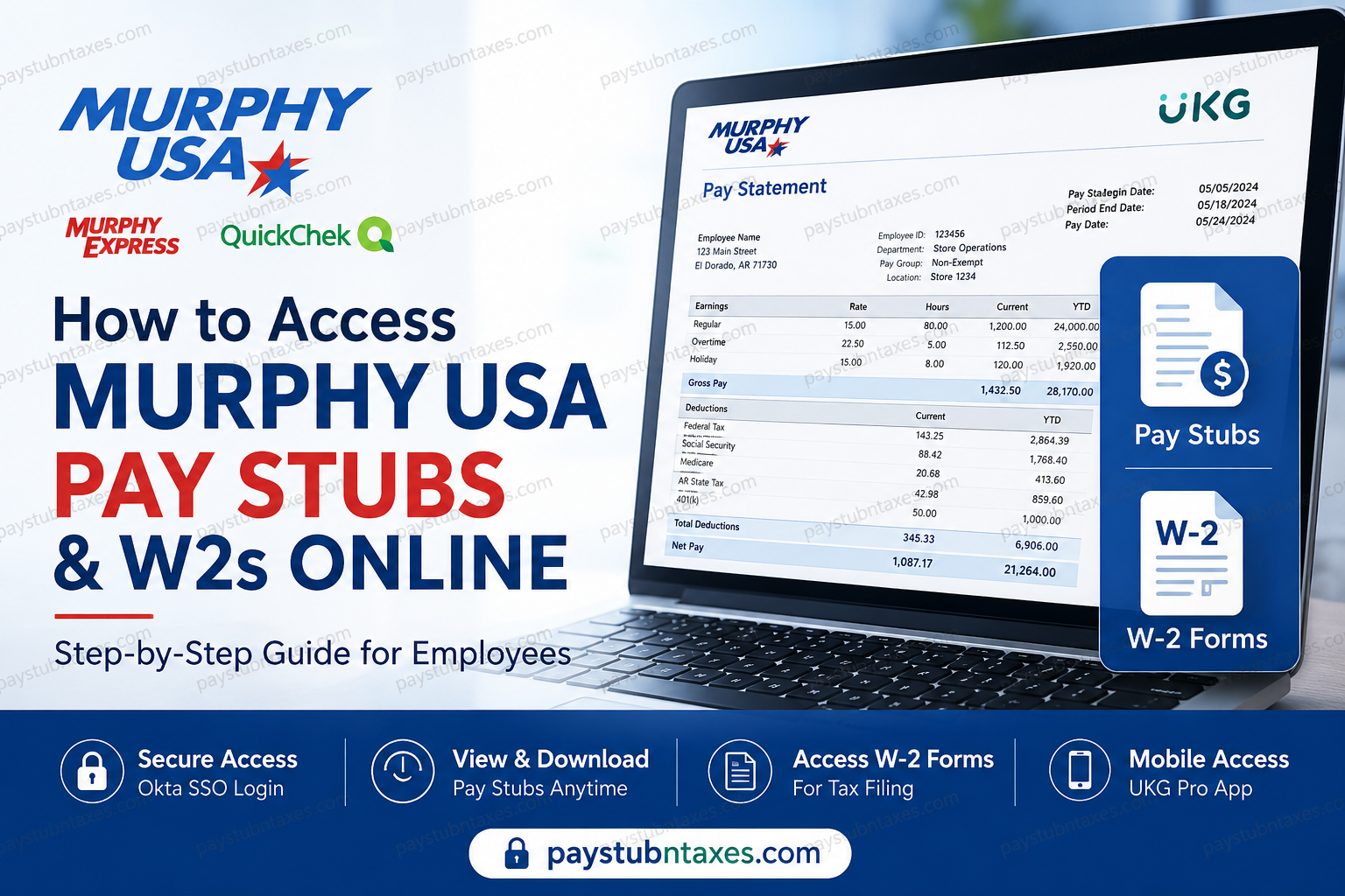 How to Access Murphy USA Pay Stubs and W-2s Online