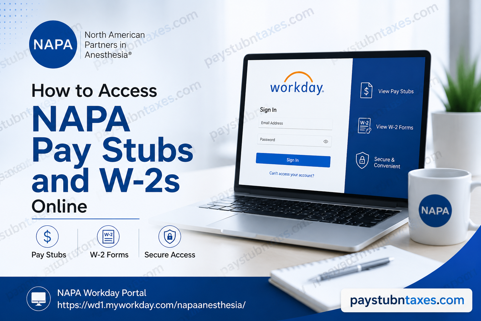 How to Access NAPA Pay Stubs and W-2s Online