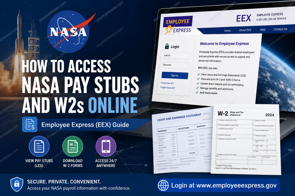 How to Access NASA Pay Stubs and W-2s Online