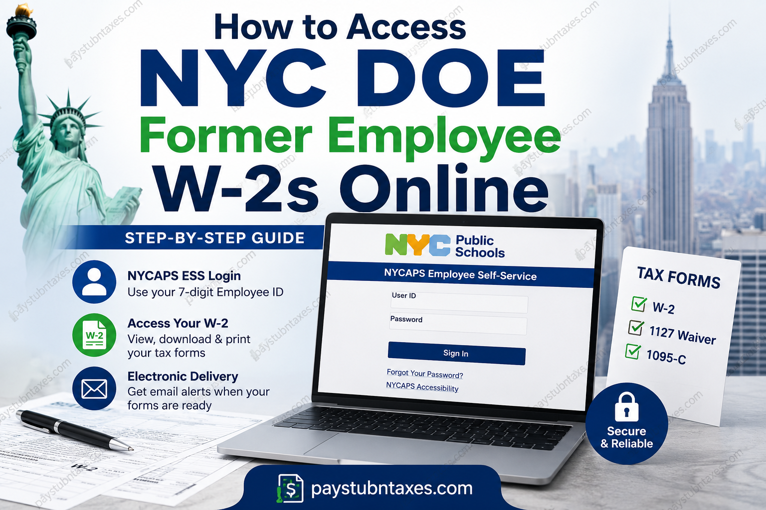 How to Access NYC DOE Former Employee W-2s Online