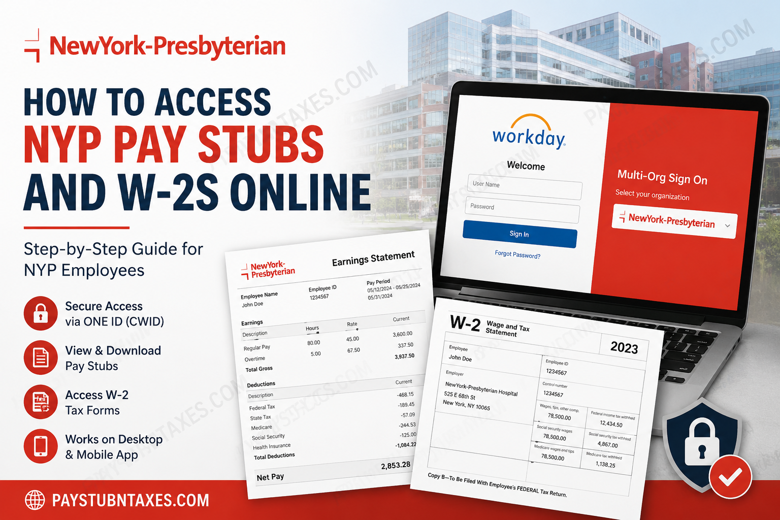 How to Access NYP Pay Stubs and W2s Online