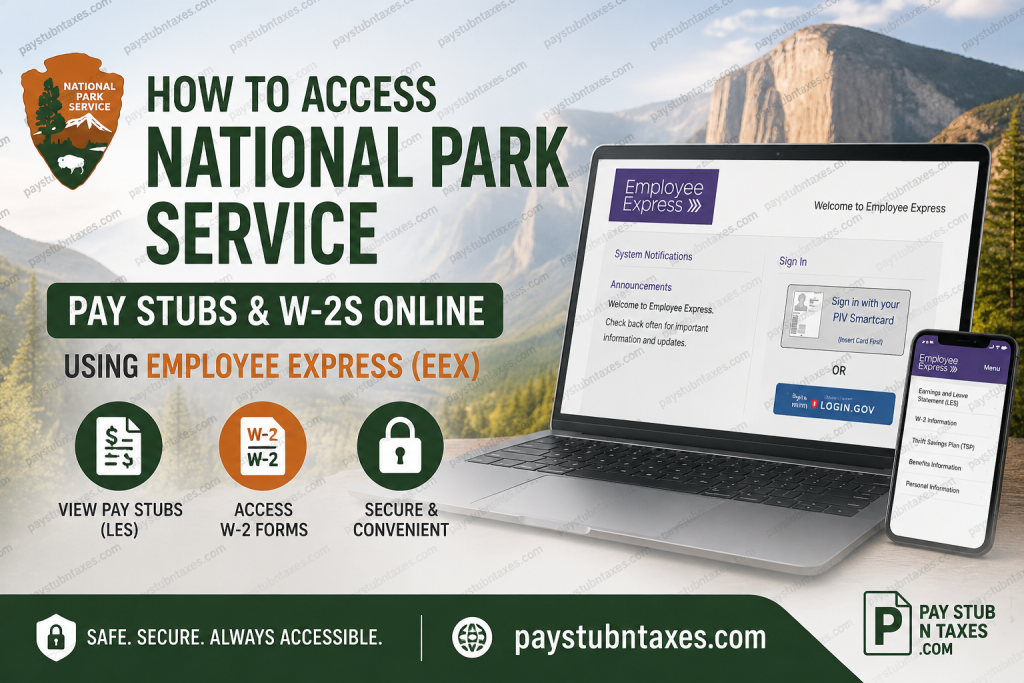 How to Access National Park Service Pay Stubs and W2s Online