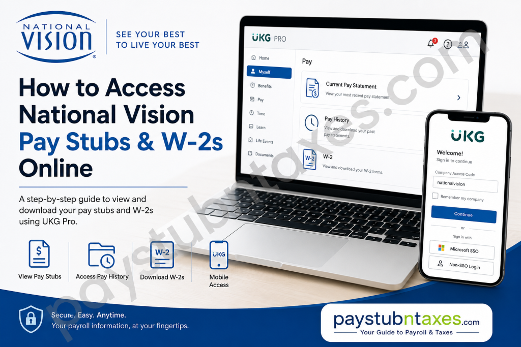 How to Access National Vision Pay Stubs and W-2s Online