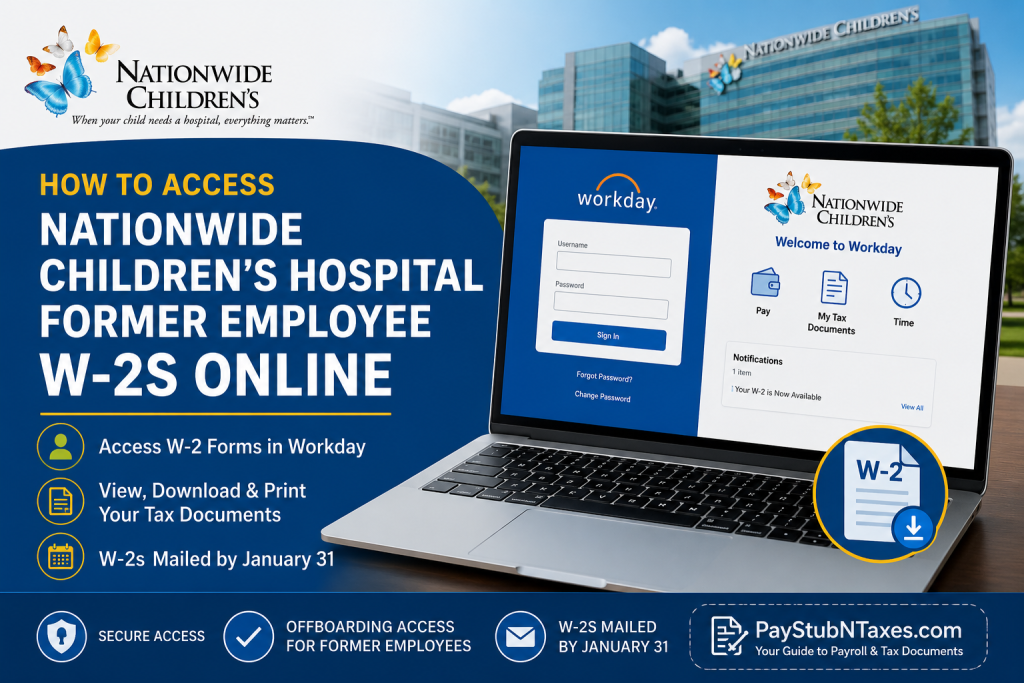 How to Access Nationwide Children’s Hospital Former Employee W2s Online