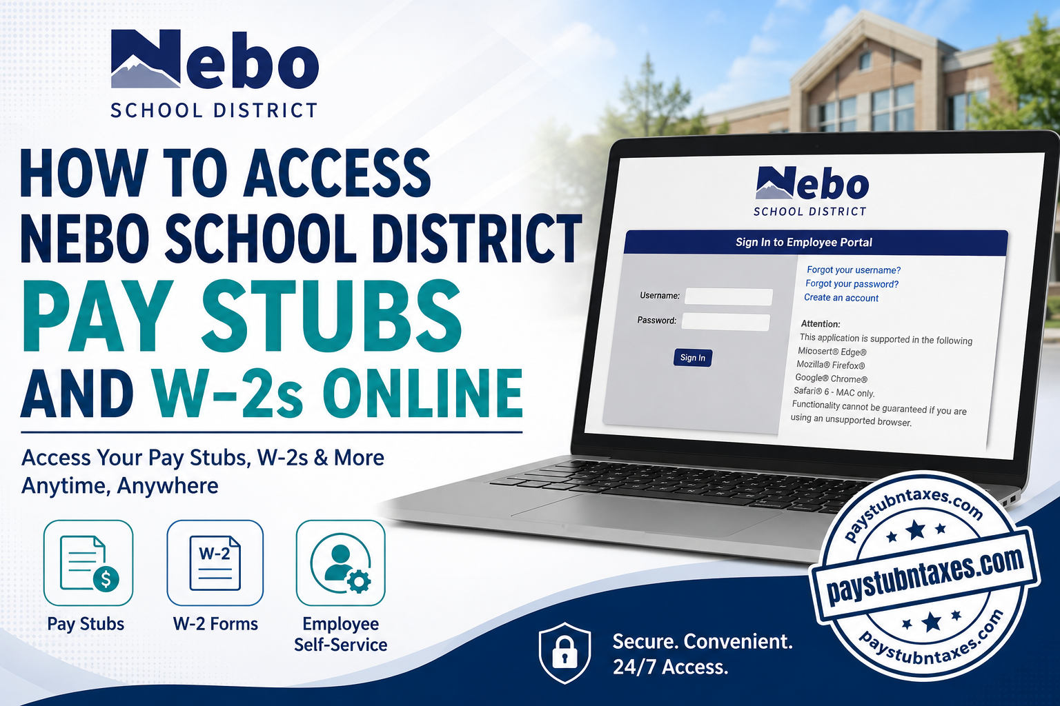 How to Access Nebo School District Pay Stubs and W-2s Online