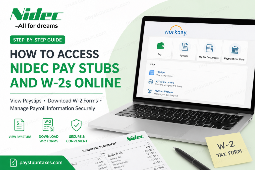 How to Access Nidec Pay Stubs and W-2s Online