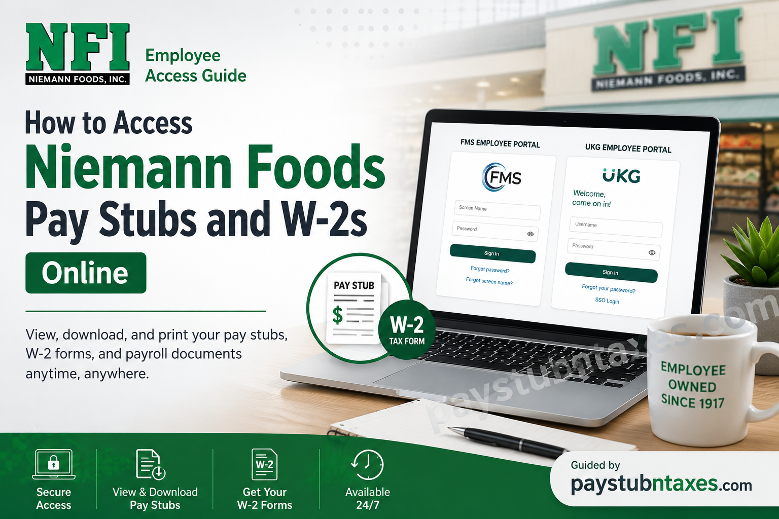 How to Access Niemann Foods Pay Stubs and W-2s Online