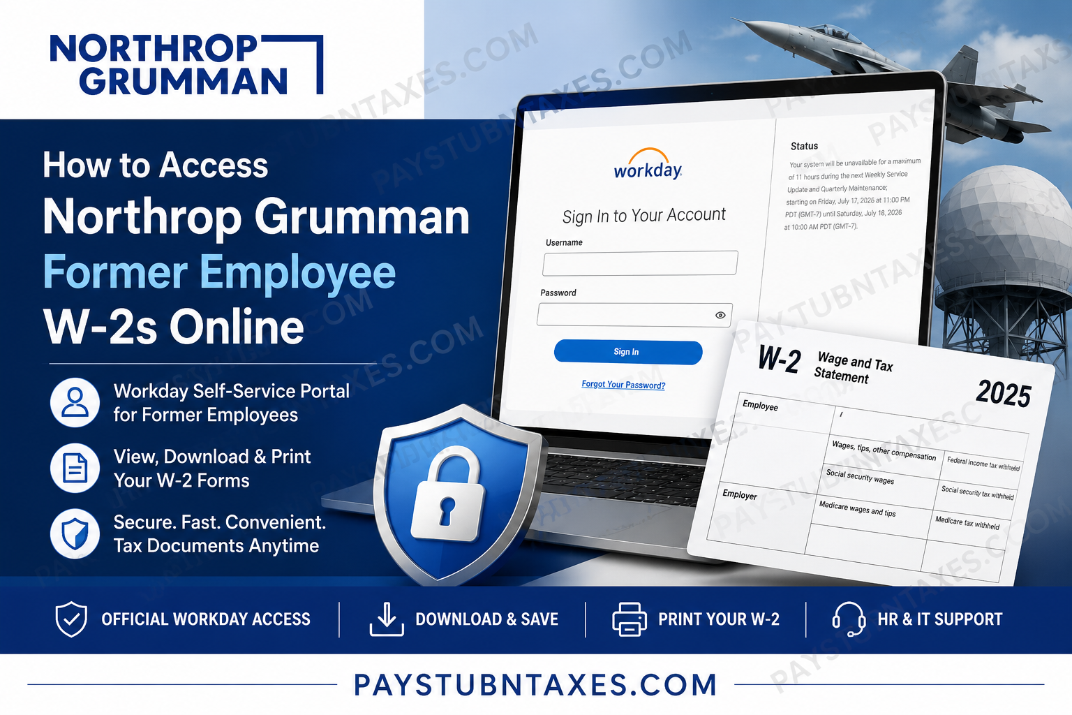 How to Access Northrop Grumman Former Employee W-2s Online