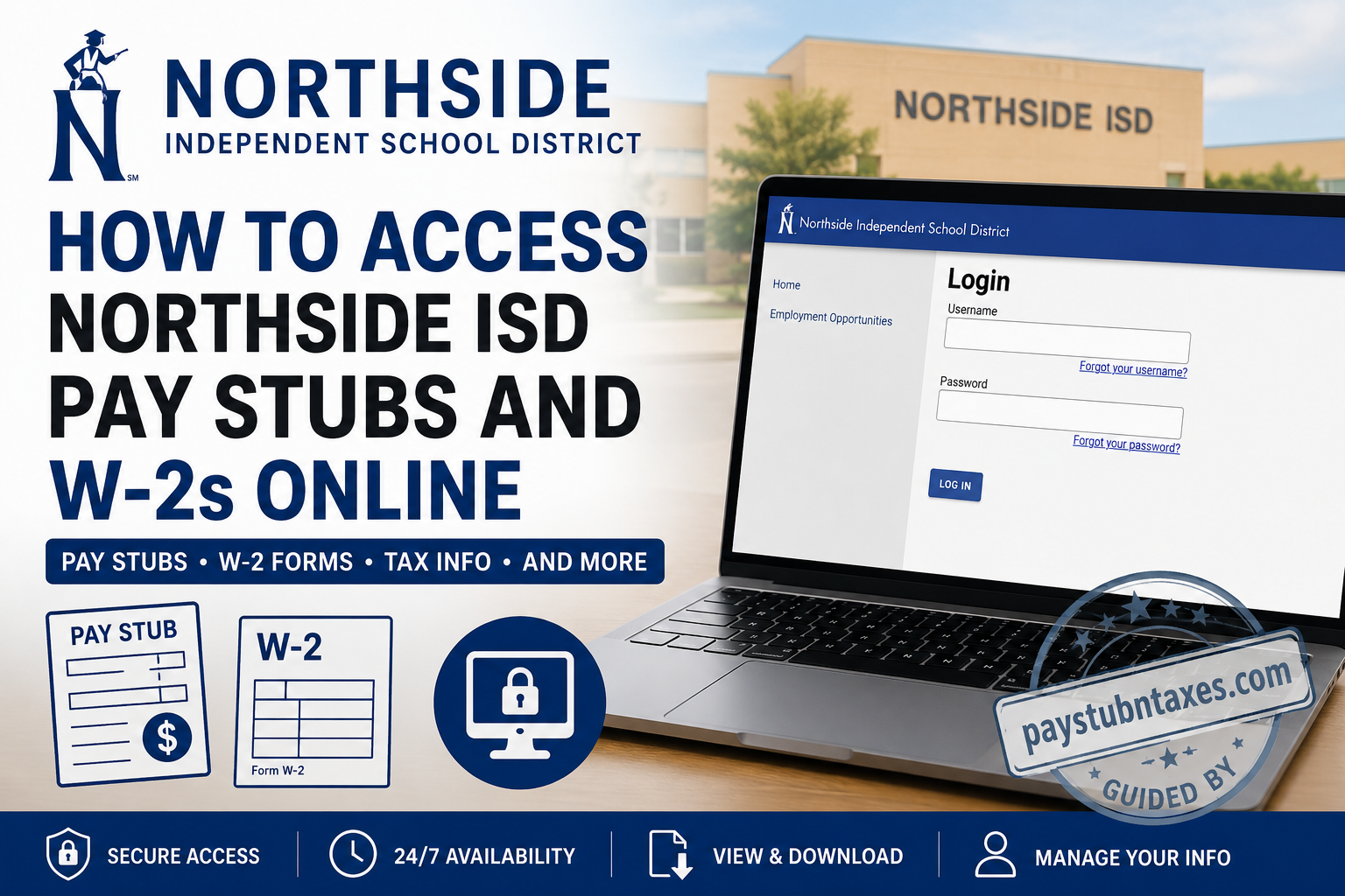 How to Access Northside ISD Pay Stubs and W-2s Online