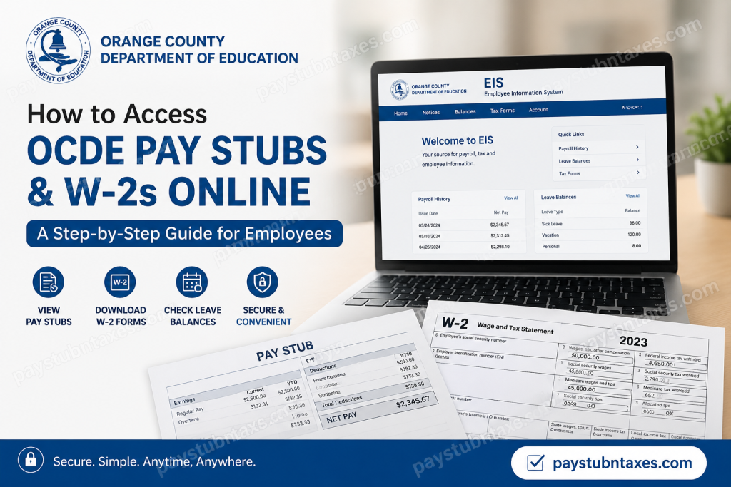 How to Access OC Department of Education Pay Stubs and W-2s