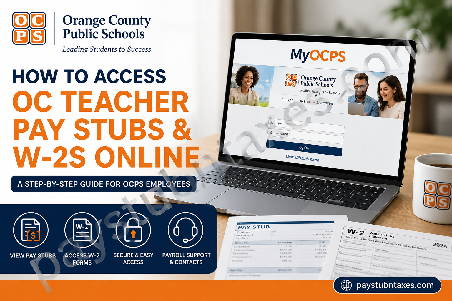How to Access OC Teacher Pay Stubs and W-2s Online