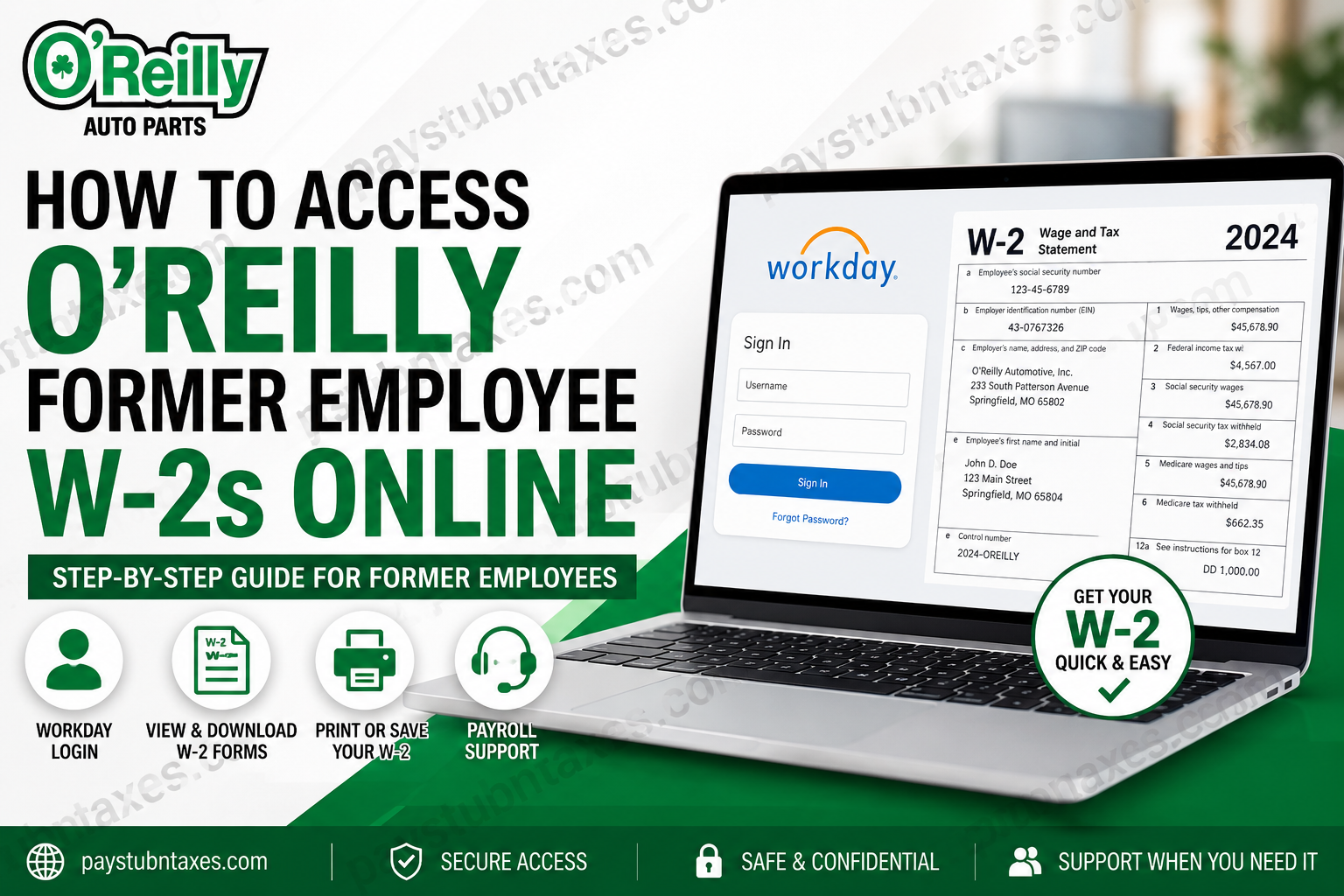 How to Access O’Reilly Former Employee W-2s Online