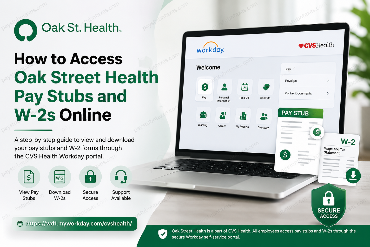 How to Access Oak Street Health Pay Stubs and W-2s Online