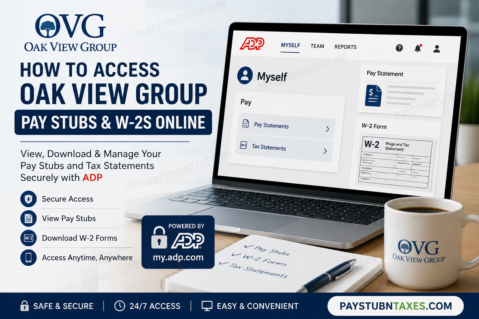 How to Access Oak View Group Pay Stubs and W-2s Online