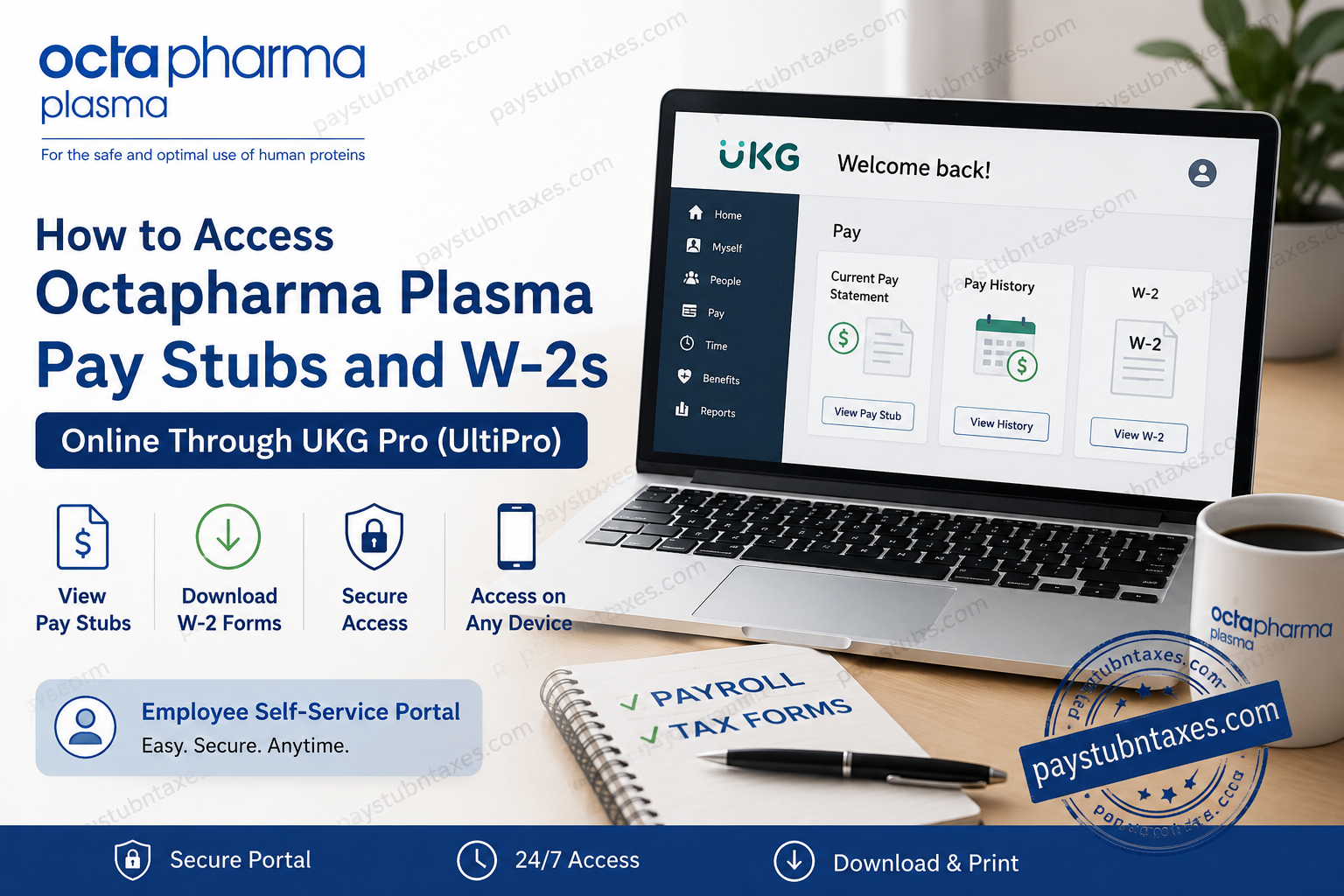 How to Access Octapharma Plasma Pay Stubs and W-2s Online