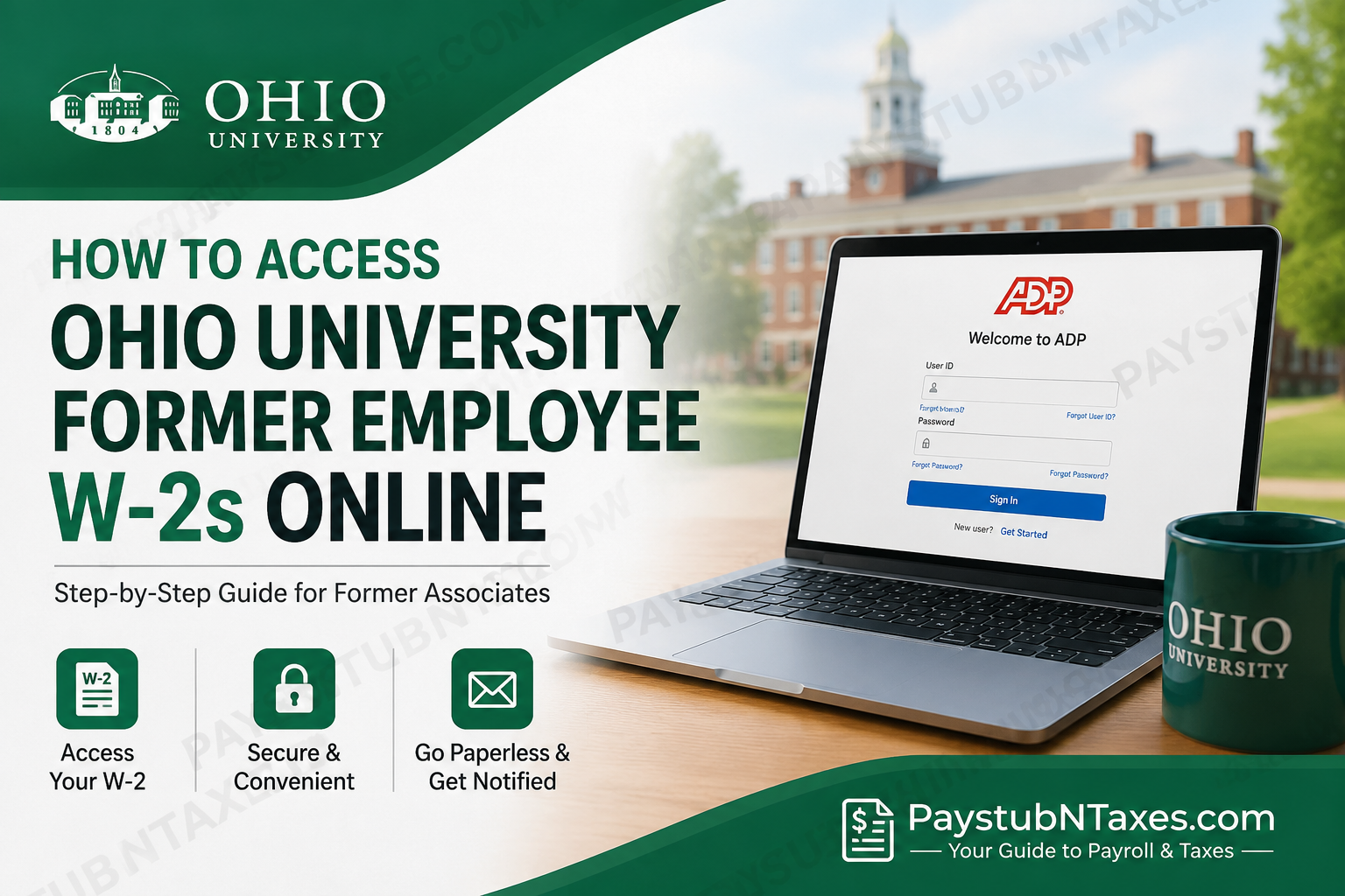 How to Access Ohio University Former Employee W-2s Online