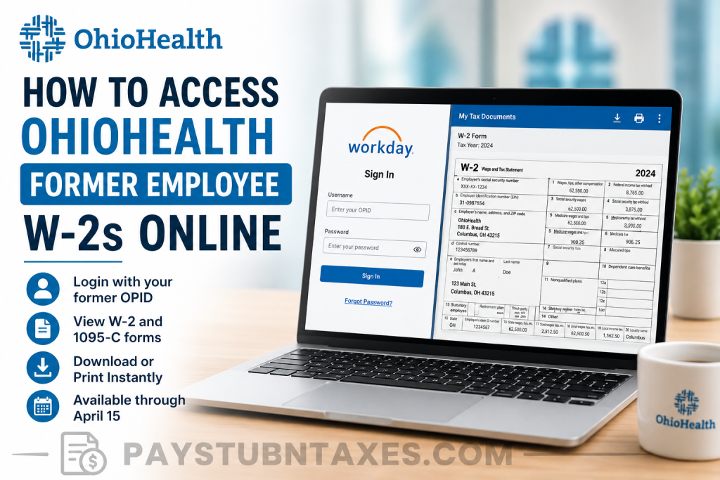 How to Access OhioHealth Former Employee W-2s Online