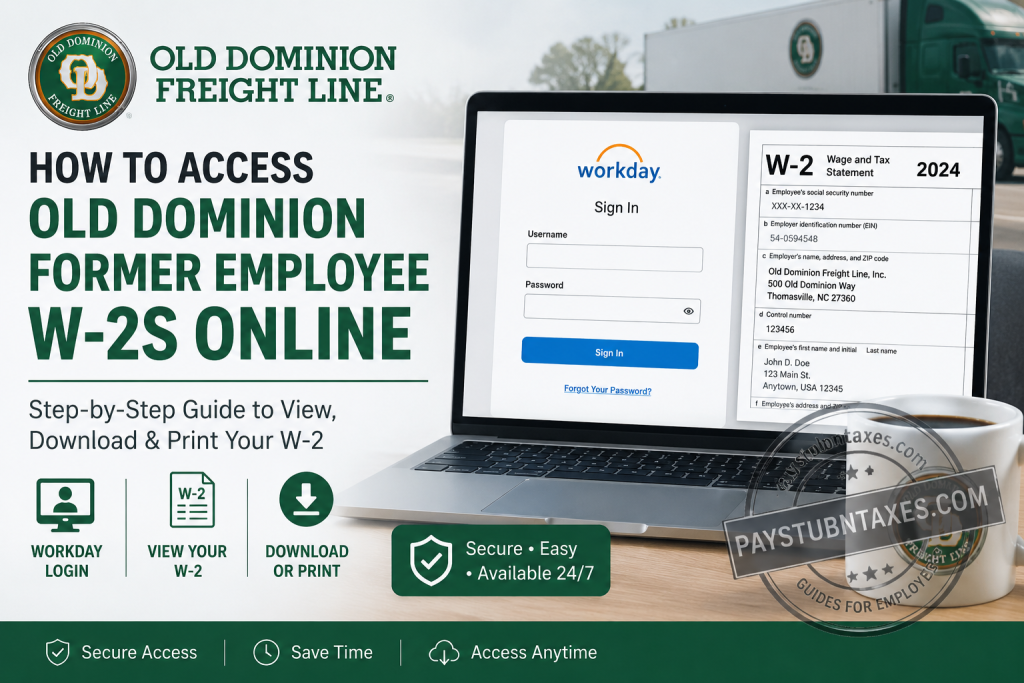 How to Access Old Dominion Former Employee W-2s Online