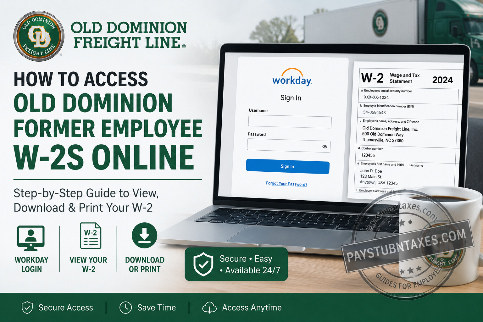 How to Access Old Dominion Former Employee W-2s Online