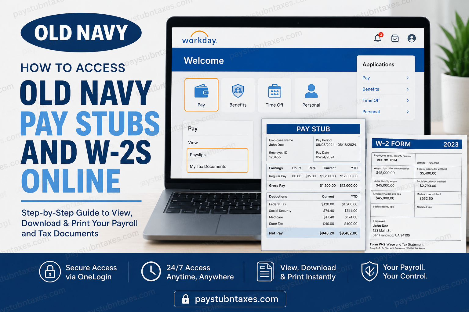 How to Access Old Navy Pay Stubs and W-2s Online