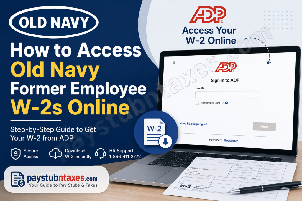 How to Access Old Navy Former Employee W-2s Online