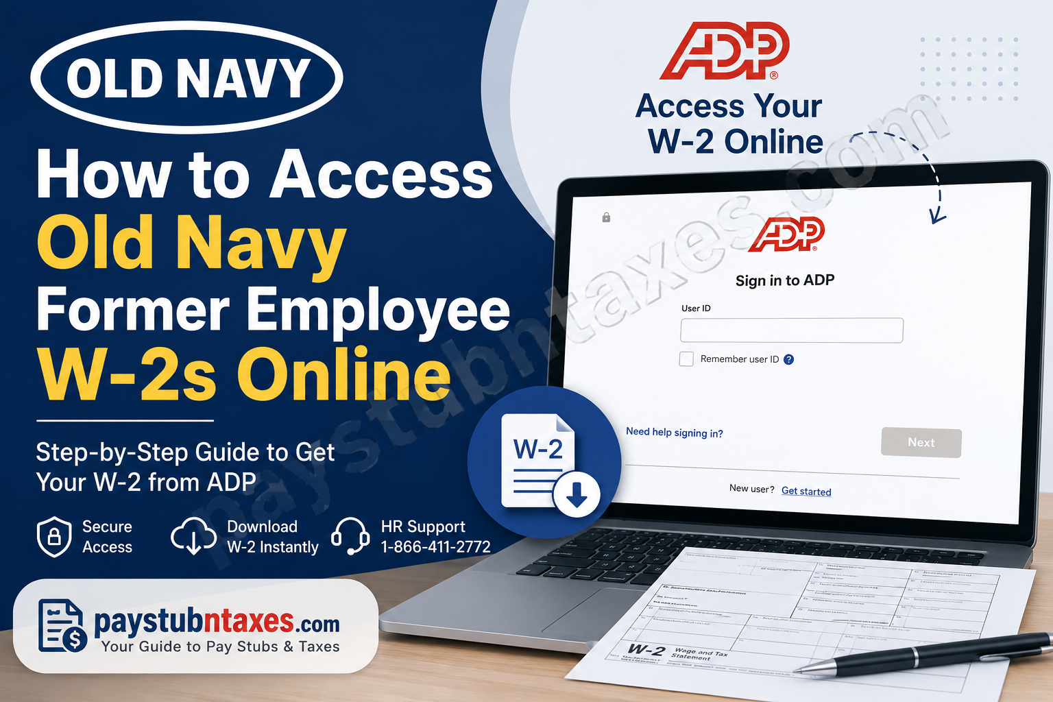 How to Access Old Navy Former Employee W-2s Online