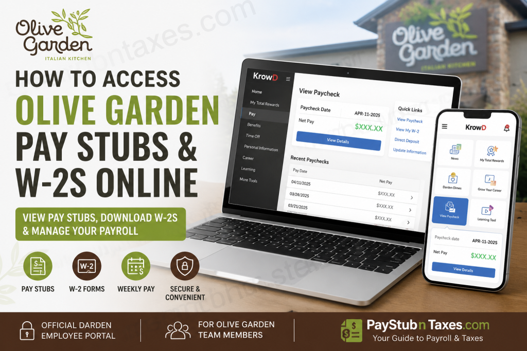 How to Access Olive Garden Pay Stubs and W-2s Online