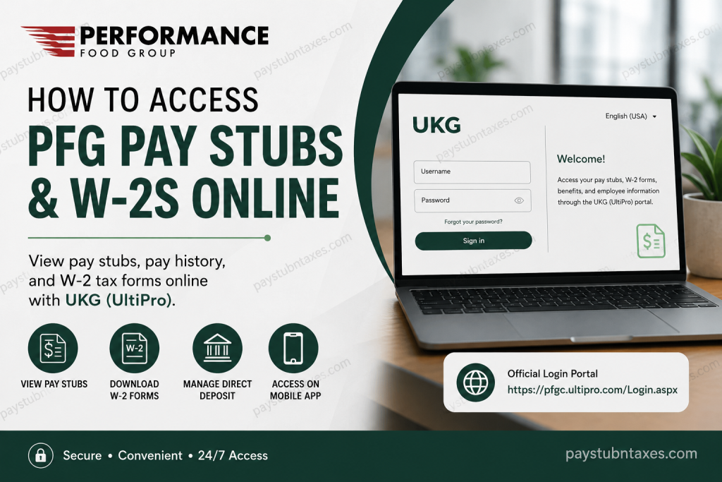 How to Access Performance Food Service Pay Stubs and W-2s
