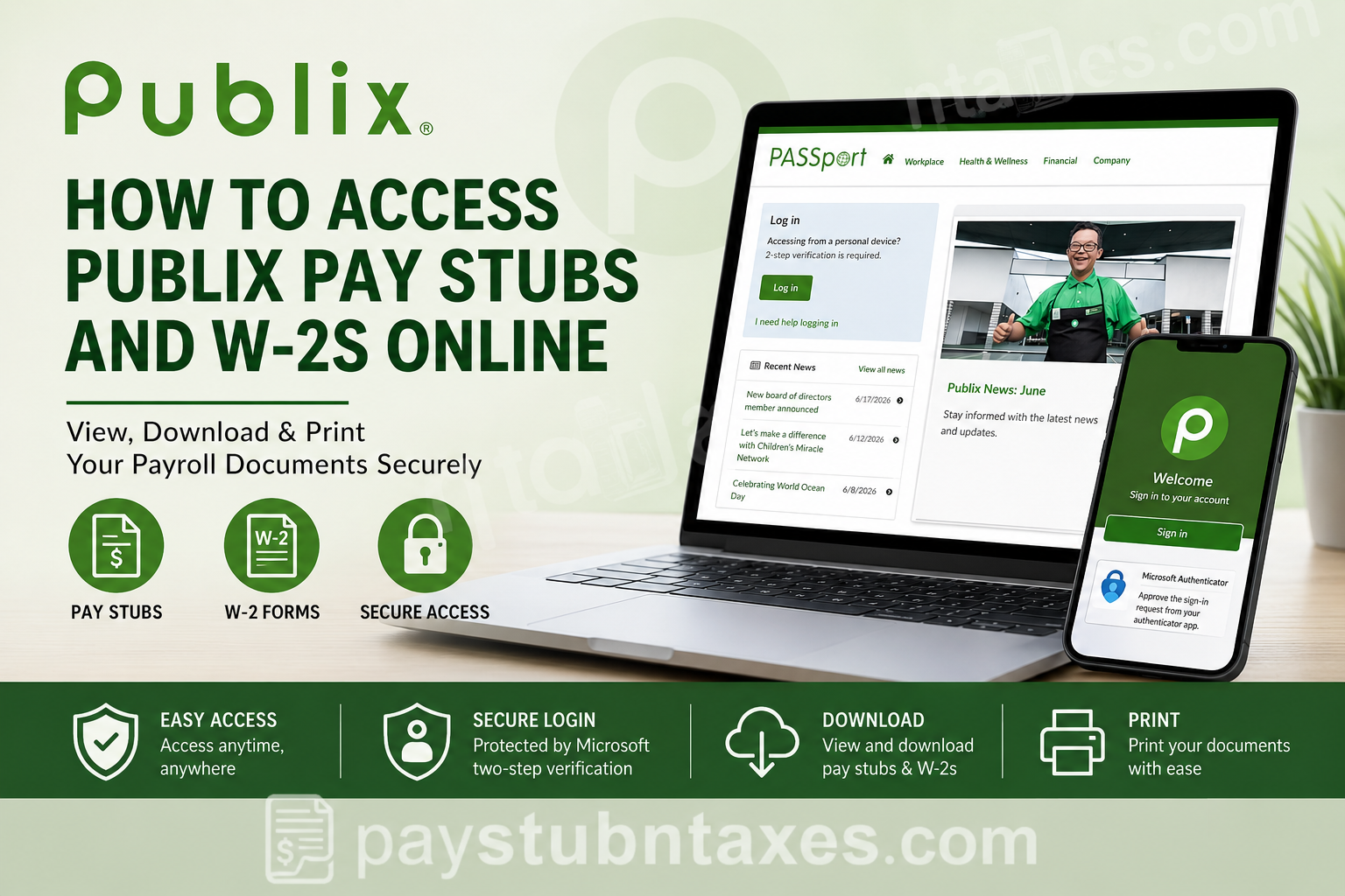 How to Access Publix Pay Stubs and W-2s Online