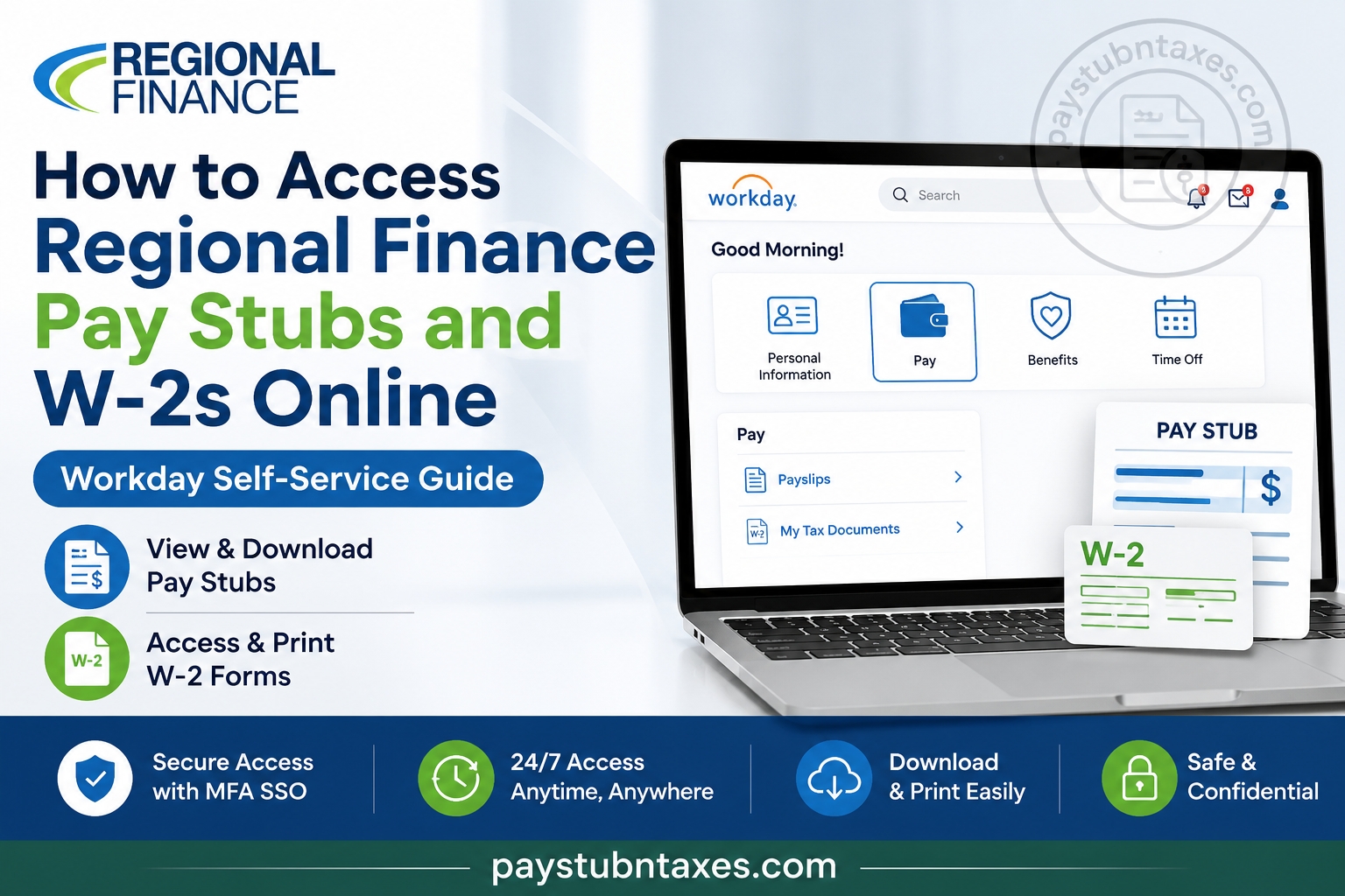 How to Access Regional Finance Pay Stubs and W-2s Online
