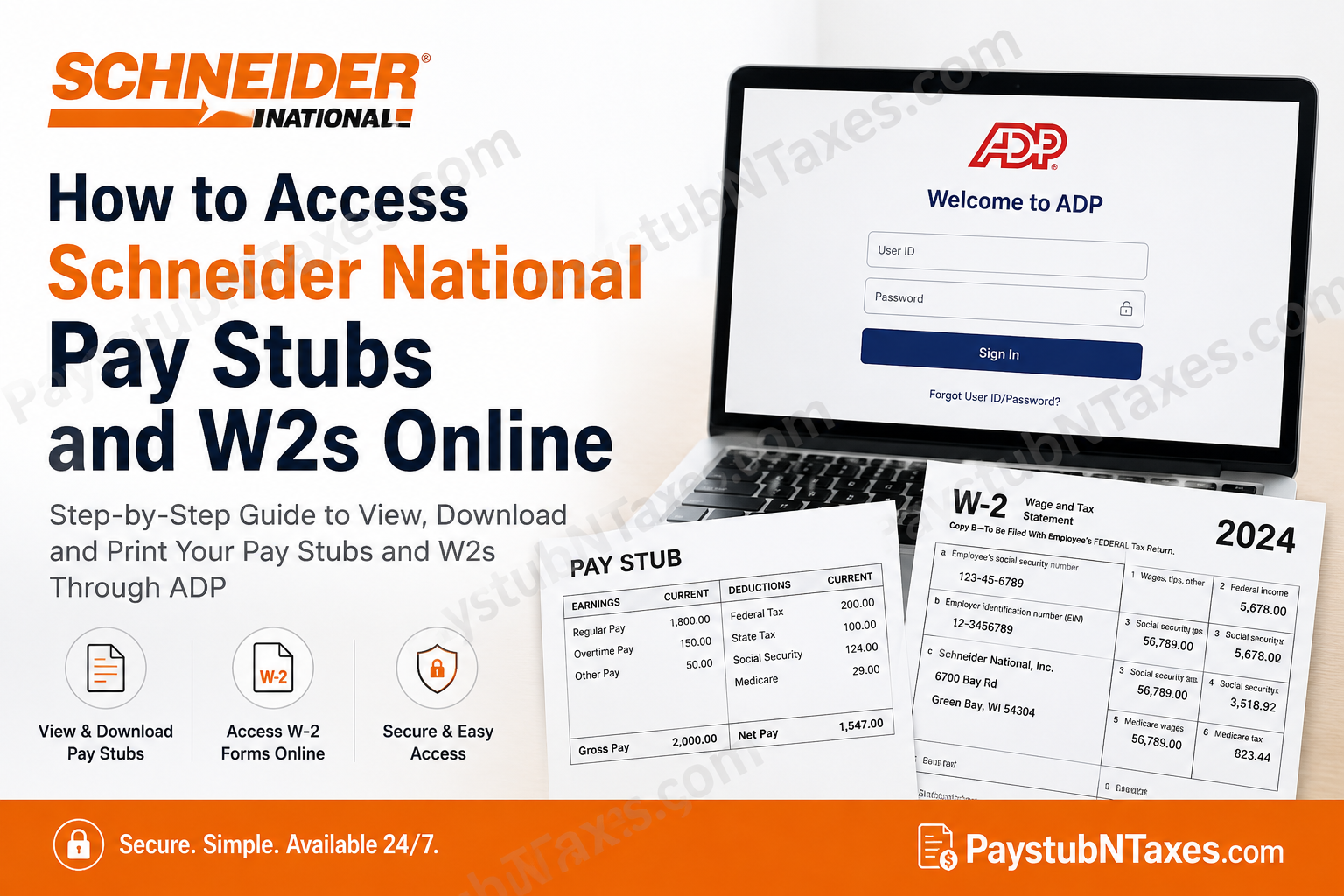 How to Access Schneider National Pay Stubs and W-2s Online