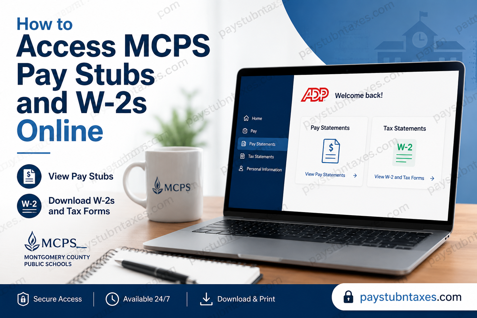 How to Access MCPS Pay Stubs and W-2s Online