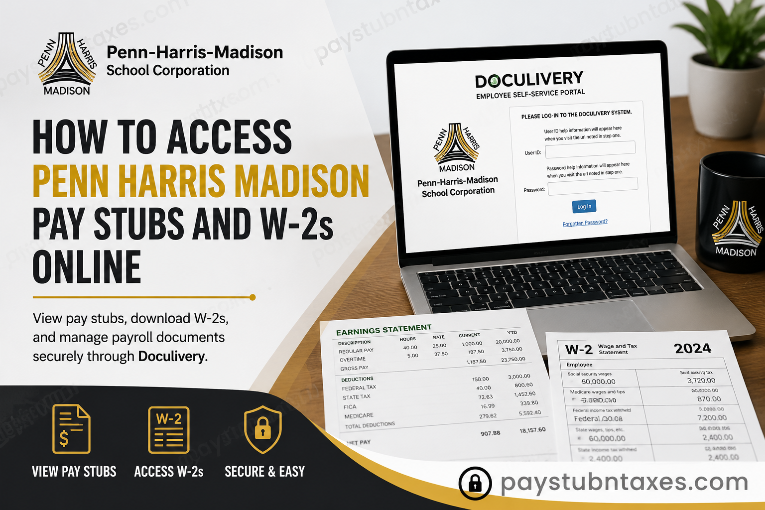 How to Access Penn-Harris-Madison Pay Stubs and W-2s Online